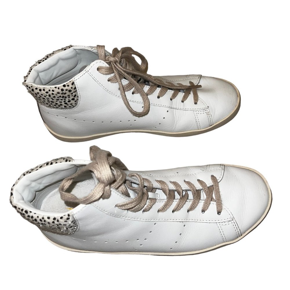 Like new GOLA Nova High Safari White Cheetah High Top Shoes Size 8 - Picture 7 of 11